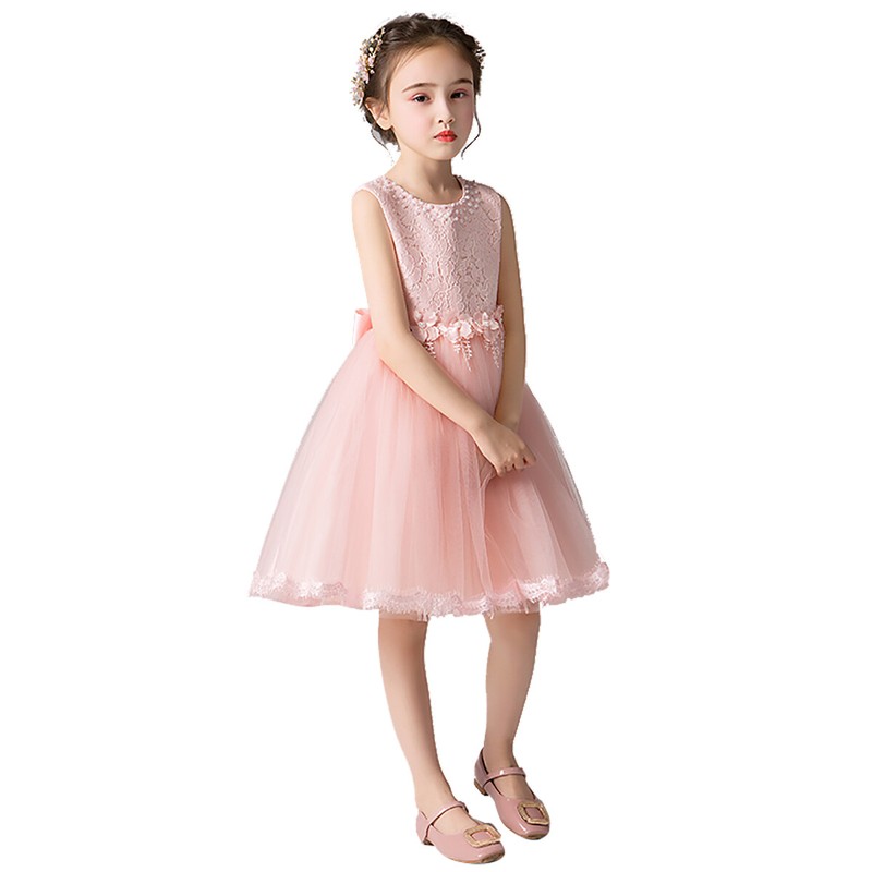Kids Girls Princess Tutu Dress Summer Costume Lace Flower Birthday Wedding Party