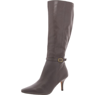 Linea Paolo Womens Gray Panel Knee-High Boots Heels 8.5 Medium (B,M) BHFO 5094