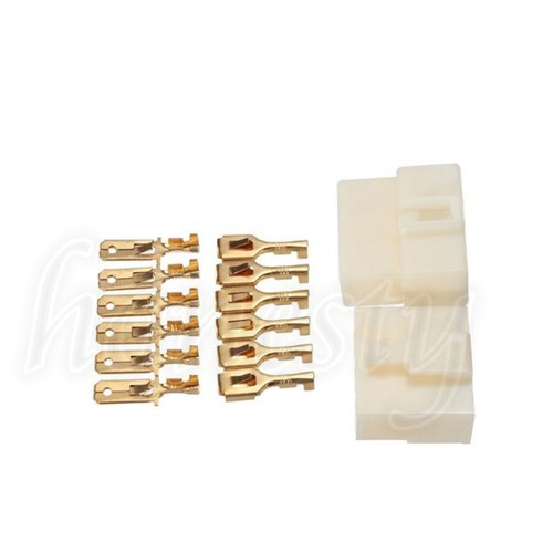 5Set 6.3mm Car Electrical Multi Plug Connector Terminal Block Socket