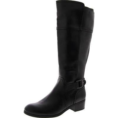 Женские черные сапоги до колена из искусственной кожи Unisa Shoes 9 Medium (B,M) BHFO 6572