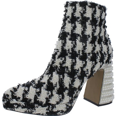 Женские ботильоны Betsey Johnson Raylan Ч/б, 8 Средний размер (B,M) BHFO 6021