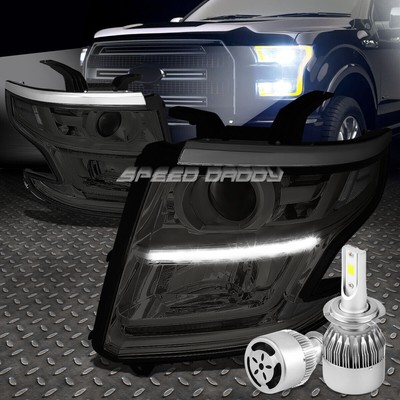 ДЫМЧАТАЯ ФАРА ПРОЕКТОРА С ПРОЗРАЧНЫМ УГЛОМ НАКЛОНА + СКРЫТЫЙ СВЕТОДИОД 6000K + ВЕНТИЛЯТОР НА 15-17 ЧАСОВ