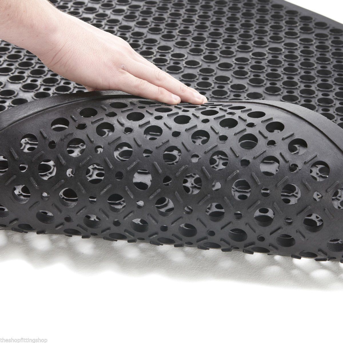 Large Heavy Duty Rubber Ring Entrance Mat Safety AntiFatigue Non Slip