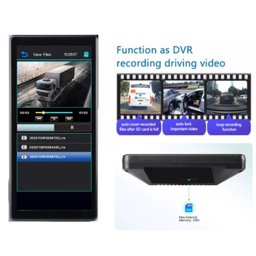 10.36" Monitor R L Side Electronic Rear View Mirror Camera For Side Blind Areas