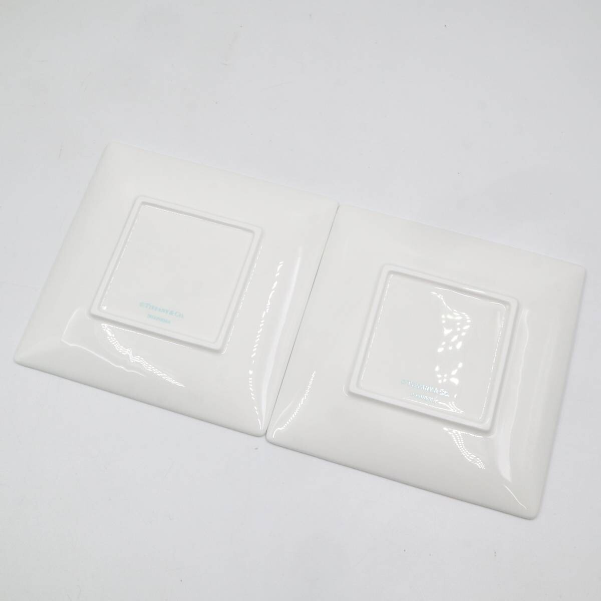 TIFFANY & Co. Tiffany Blue Ribbon Plate 2 plates Set Blue White Used