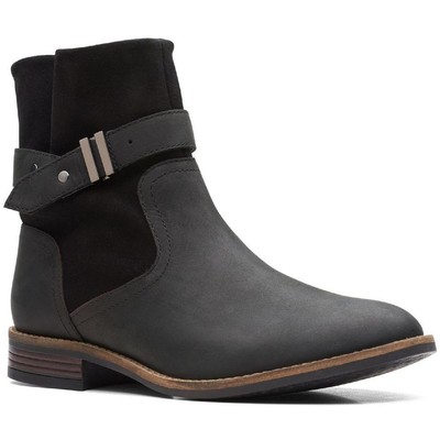 Женские ботильоны Clarks с ремешком Camzin черного цвета, обувь 7 Medium (B,M) BHFO 9606