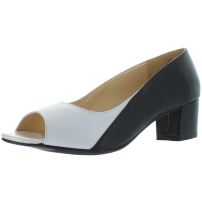 Beacon / женские кожаные туфли Lena B/W на блочном каблуке 7,5 Super Slim (SS) BHFO 8395