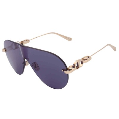 Pre-owned Dior Blue Shield Ladies Sunglasses Cd Chain M2u B0b0 Cd40161u 10v 00