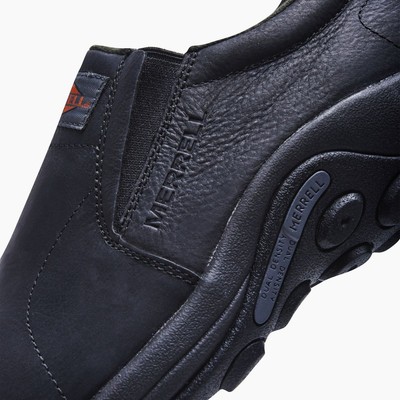 Pre-owned Merrell Work Men's Jungle Leather Composite Toe Work Shoe Black - J099317