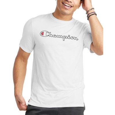 Мужские белые перфорированные футболки и топы для фитнеса Champion Mens L BHFO 5152