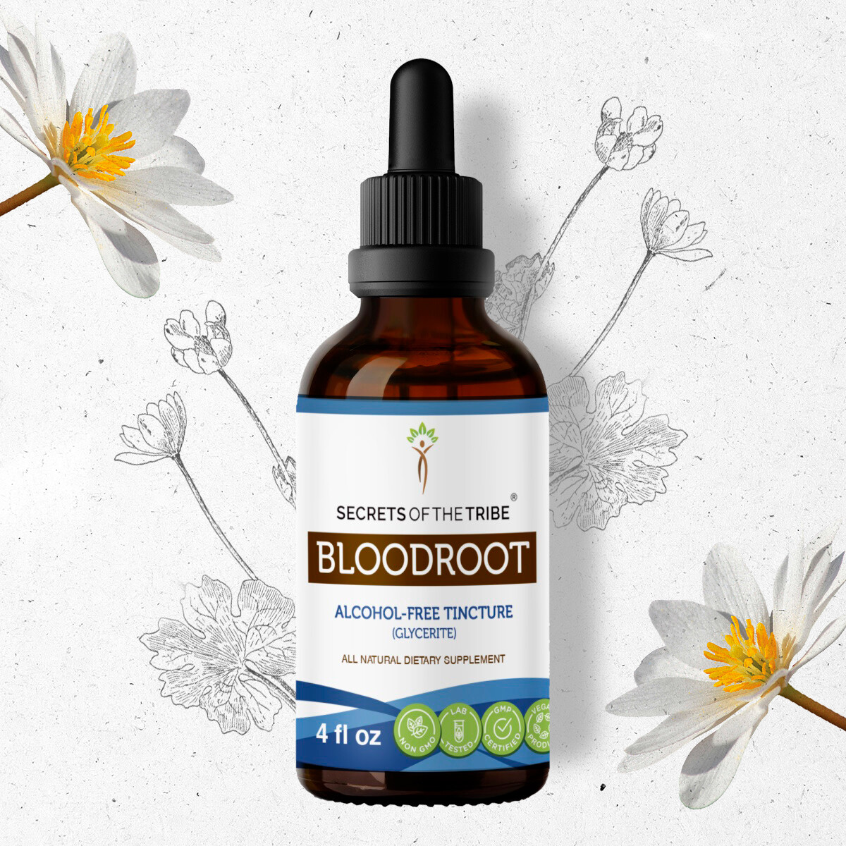 Secrets Of The Tribe Bloodroot Tincture Alcohol-FREE 