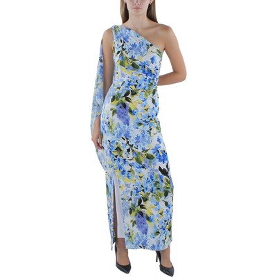 Женское синее платье миди с цветочным принтом Marina Womens 8 BHFO 7503