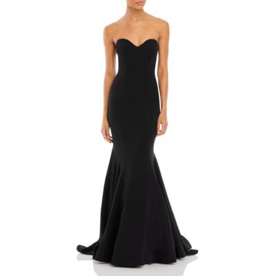 Aqua Womens Black Strapless Bodycon Sweetheart Evening Dress Gown 6 BHFO 6475