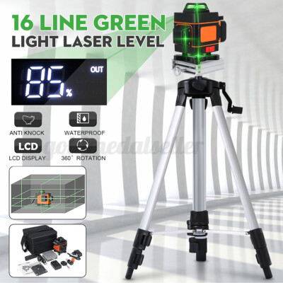 4D Laser Level 16 Line 360° Kreuzlinienlaser Grün Laserlinie Linienlaser Measure