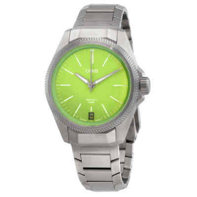 Pre-owned Oris Propilot X Kermit Automatic Green Dial Men's Watch 01 400 7778 7157-set