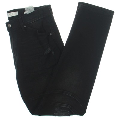Guess Мужские черные джинсовые джинсы Slim Fit с рваными зауженными штанинами Slim 30/32 BHFO 1984