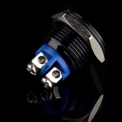 Metal Push Button Waterproof Switch Black Momentary Reset DC 2A 12V-36V Car/Boat