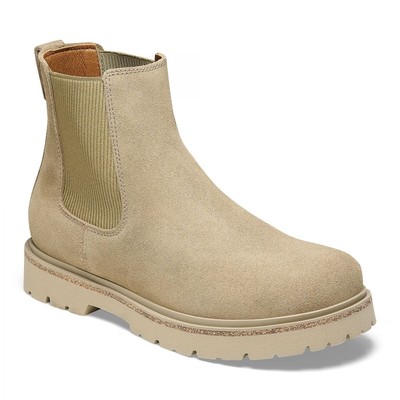 Pre-owned Birkenstock Womens Highwood Slip On Boot Taupe Suede (narrow Width) - 1025759 In Brown