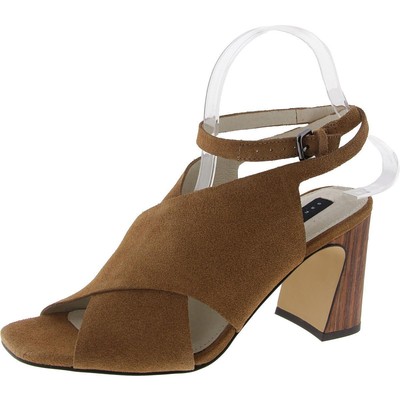 Sanctuary Womens Rowdy Brown Leather Block Heel 8 Medium (B,M) BHFO 0197