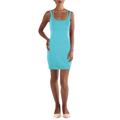 Женское облегающее платье Guess Womens Gemma Green Scuba Mini Party Bodycon Dress L BHFO 5493