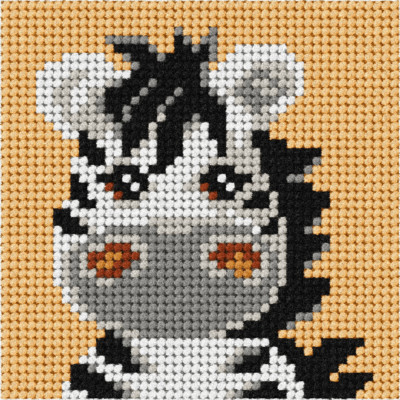 Orchidea Needlepoint Kit: My First Embroidery: Mini: Zebra