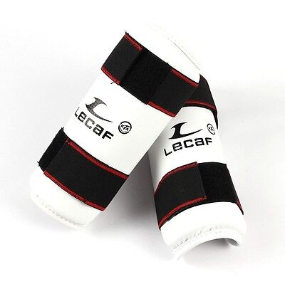 LeCaf Taekwondo Forearm Protectors Guards Sparring Protective Gear White 1 Pair