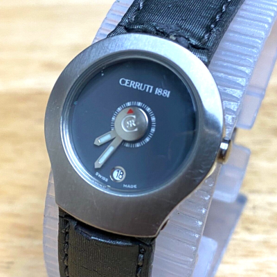 Cerruti 1881 Swiss Lady 50m Silver Steel Analog Quartz Watch Date New Battery