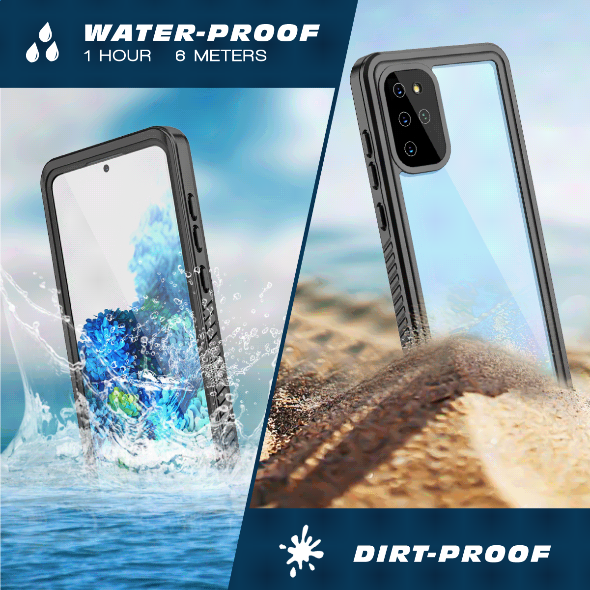 Waterproof Case for Galaxy S20 / 20 Plus / S20 Ultra 5G Shockproof Series Cover