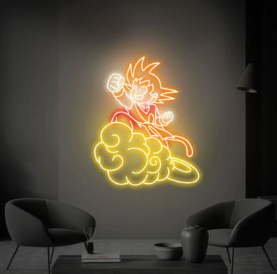 DRAGON BALL Z LAMPE MURALE NEON MURALE LED GOKU