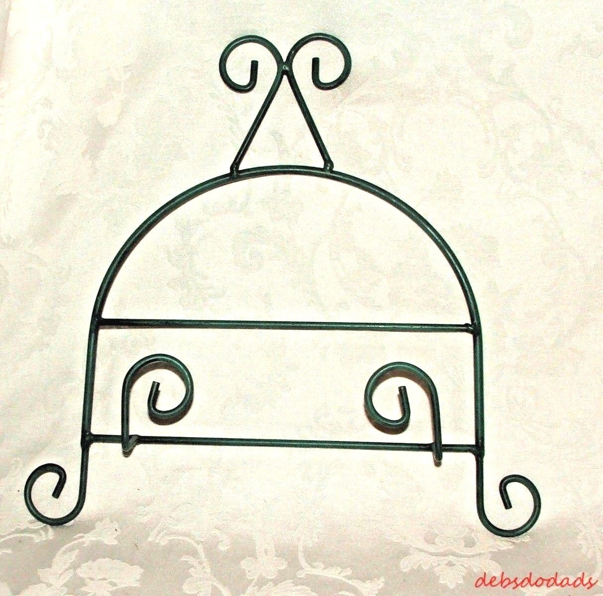 Green Metal Plate Rack Cook Bazaar Gourmet Ceramic Apple 8.25