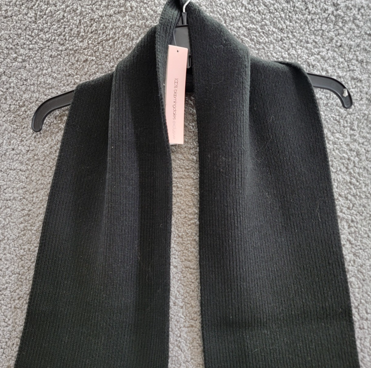 AQUA Ombré Knit Scarf Women's One Size Black/Silver~ - Picture 3 of 13
