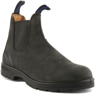 Pre-owned Blundstone 1478 Unisex Pull On Leather Chelsea Boot In Rustic Black Size Us 7-13