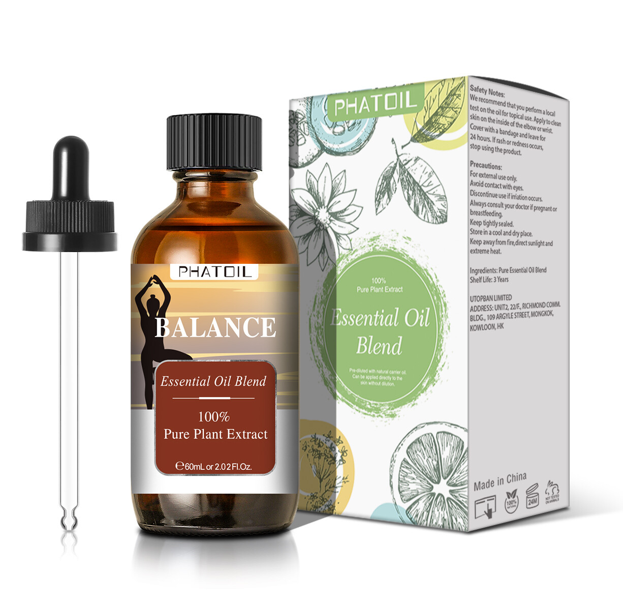 60ml Essential Oils Therapeutic Grade Oil for Aromatherapy Diffuser,Massage,Skin