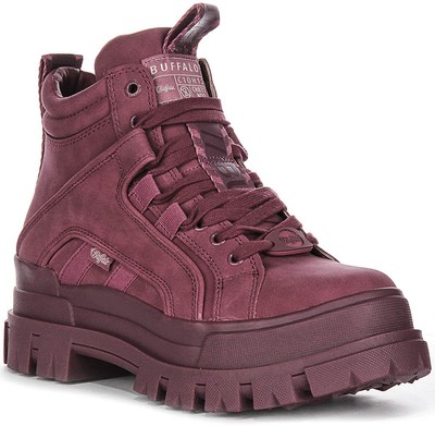 Buffalo Aspha Nc Mid Vegan Treaded Platform Womeans Sneakers Fuchsia US 6 - 10