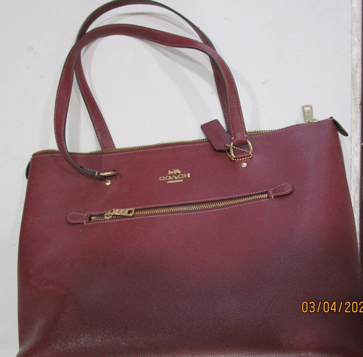 COACH バーガンディ トートバッグ COACH BURGANDY TOTE BAG | eBay