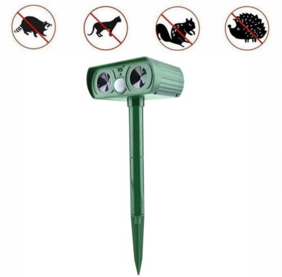Solar Ultrasonic Animal Repellent Outdoor Cat Repellent Dog Deterrent Waterproof