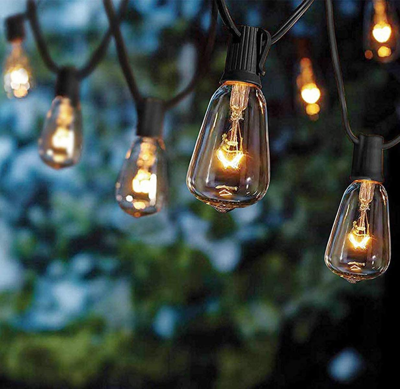 Outdoor Patio String Lights 10Ft Edison Bulb String Lights for Patio Garden Porc