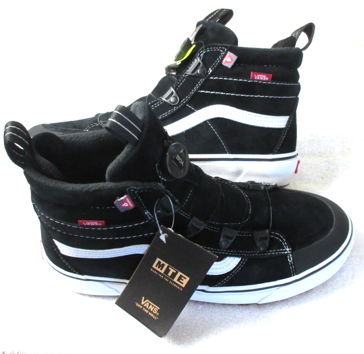 Vans Men s Sk8 Hi MTE 2 BOA Quick Release Lace Boots Black White