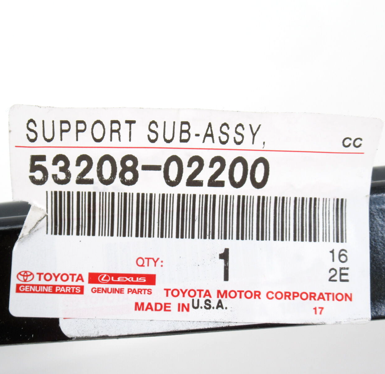 バイザー・ショック 301-052 Genuine OEM Toyota 53208-02200 Hood Latch Support 2017-2019