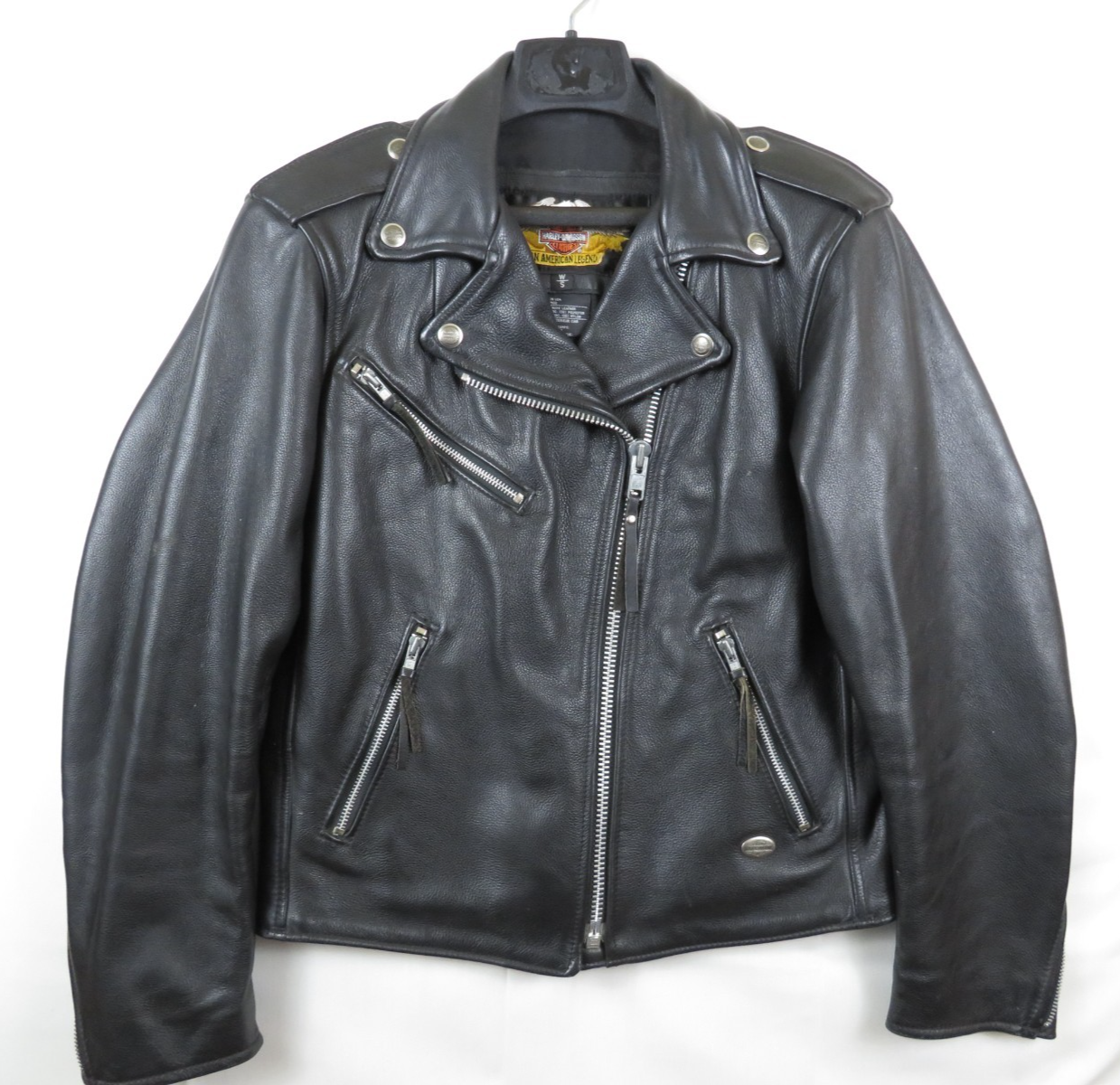 945【極美品】HARLEY DAVIDSON ライダースジャケット刺繍 黒 945【極美品】HARLEY DAVIDSON ライダースジャケット刺繍 黒
