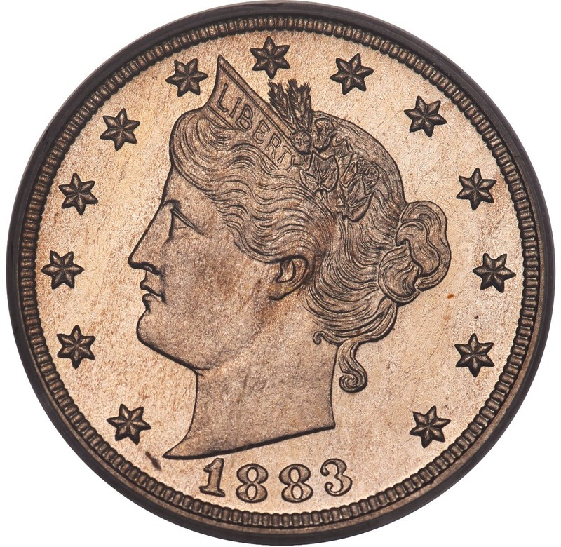 1883 5C No CENTS Liberty Nickel No "CENTS" PCGS PR67CAM