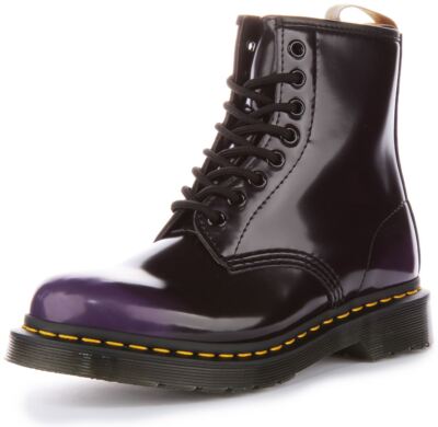 Pre-owned Dr. Martens Dr Martens 1460 Vegan Oxford Lace Up Ankle Mens Boot Black Purple Us 7 - 13