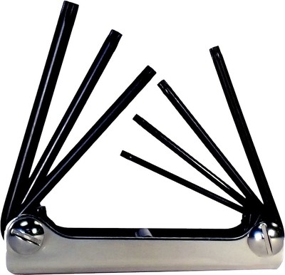 Eklind 22571 Classic Steel Handle Foldup Torx Star Key 7pc Set T10t40