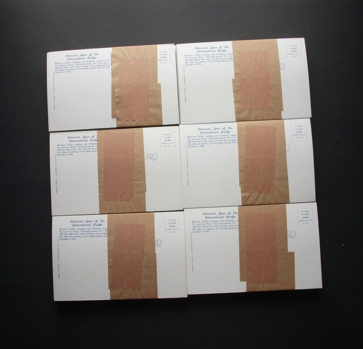 300 NEW OLD STOCK POSTCARDS - AMERICAN SPAN OF THE INTERNATIONAL BRIDGE N Y