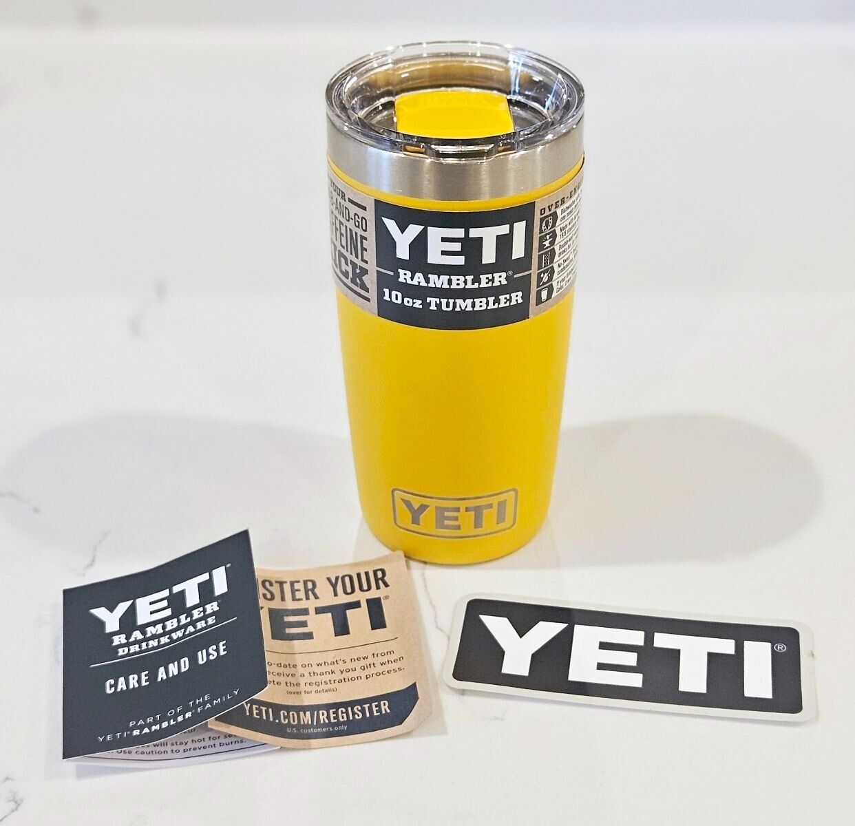 Yeti 10 Oz Tumbler + Matching Magslider Lid- Alpine Yellow Yeti 10 Oz Tumbler + Matching Magslider Lid- Alpine Yellow