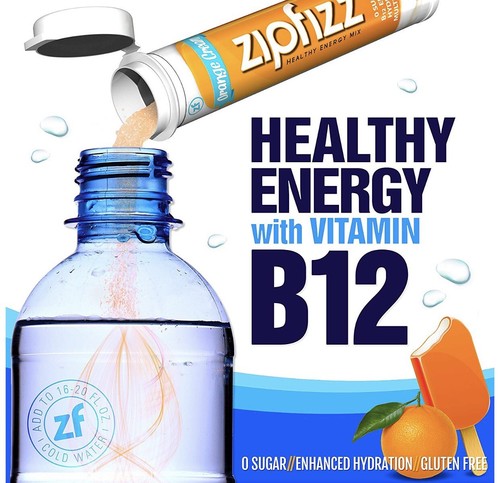 Zipfizz Healthy Energy Drink Mix. Orange Cream 20 Count