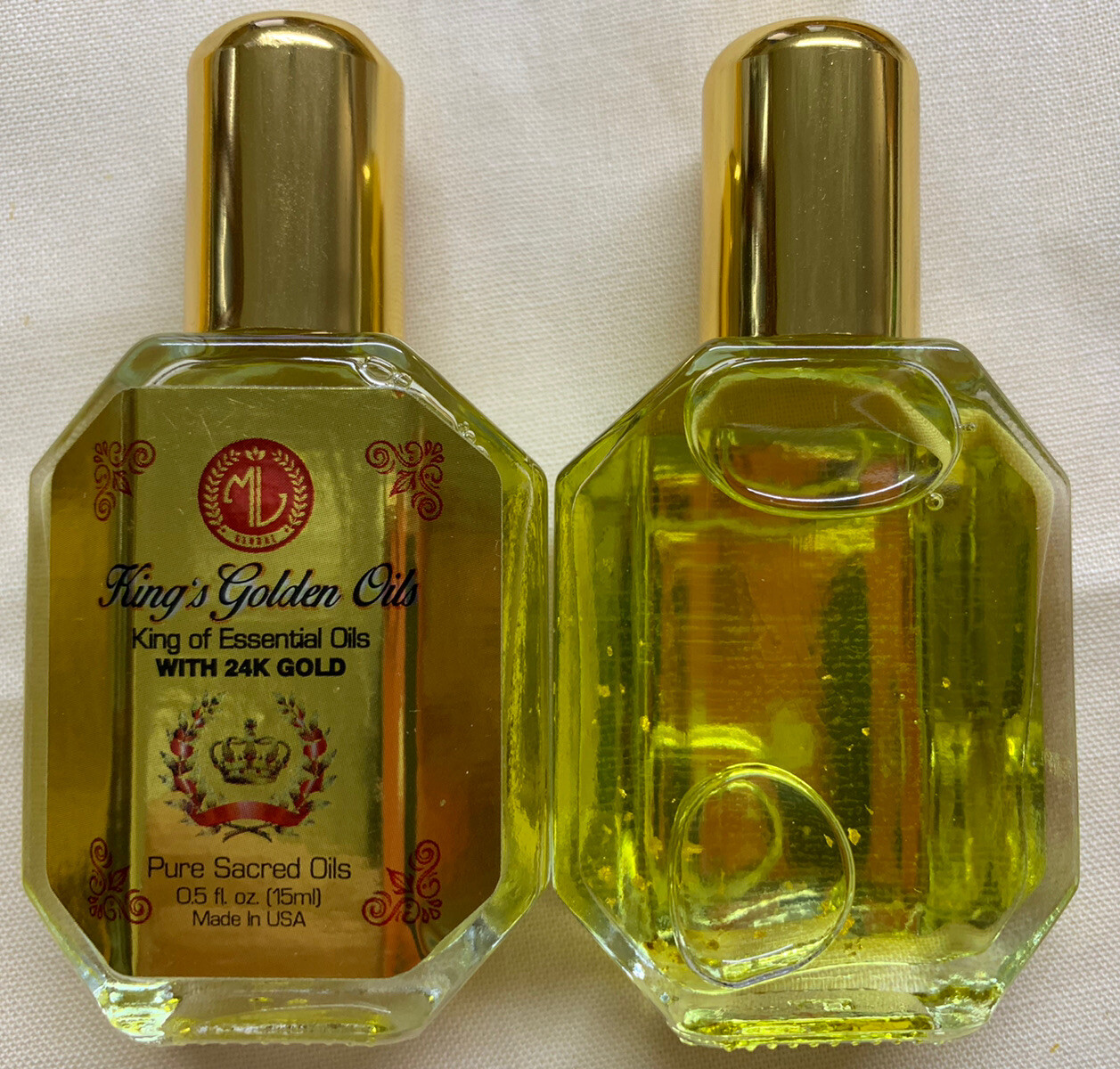 King Golden Oils with 24k gold - Dau vang Thien Tue- 15ml bottle - Made in USA