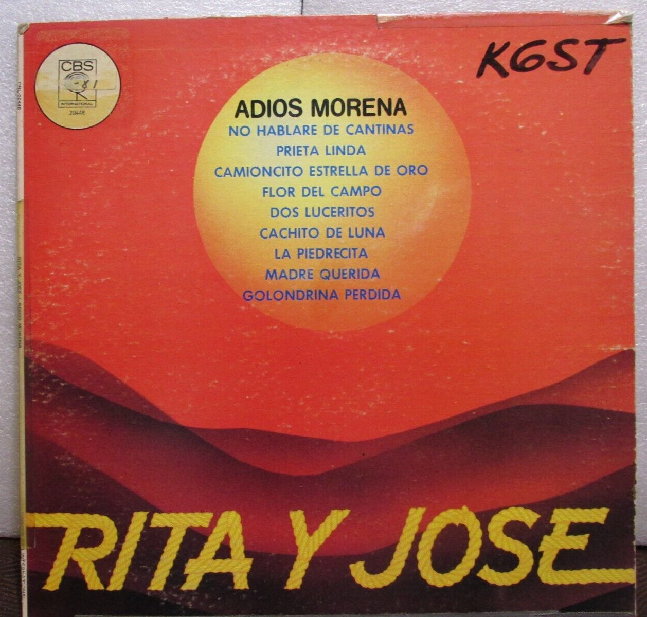 RITA Y JOSE 1980 ADIOS MORENA Used-LP. CBS-DBL-20448 VG. | eBay