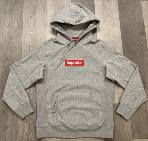 Supreme Men's Gray Hoodie w/ Red Box Logo - Large | eBay Supreme Men's Gray Hoodie w/ Red Box Logo - Large | eBay