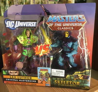 DC Classics Masters of the Universe MOTUC Figure 2 Pack NIB Lex Luther Skeletor